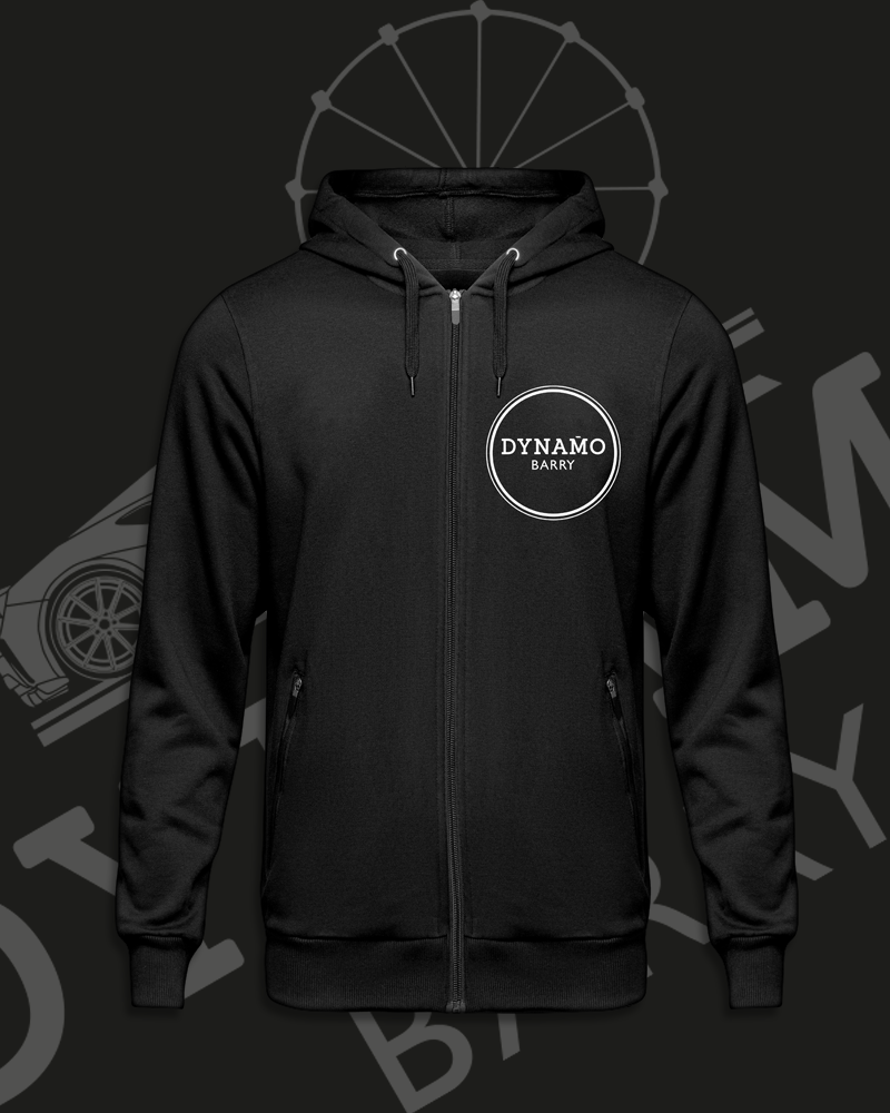 DYNAMO "BARRY ISLAND" ZIP HOODIE (JET BLACK)