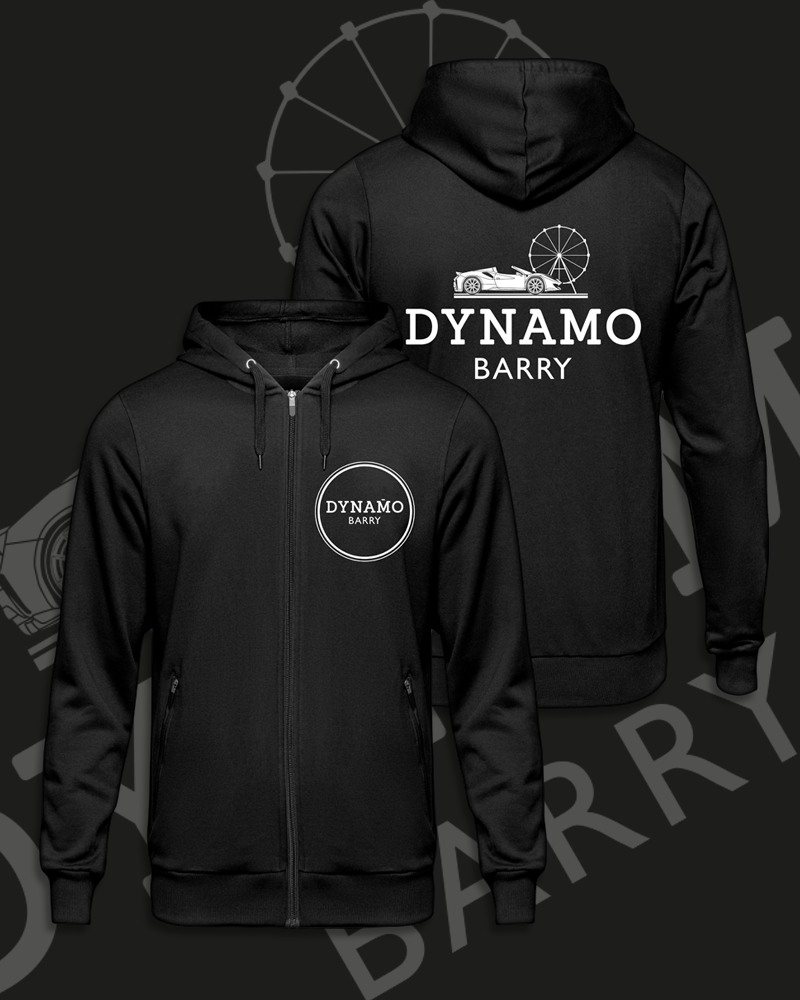 DYNAMO "BARRY ISLAND" ZIP HOODIE (JET BLACK)